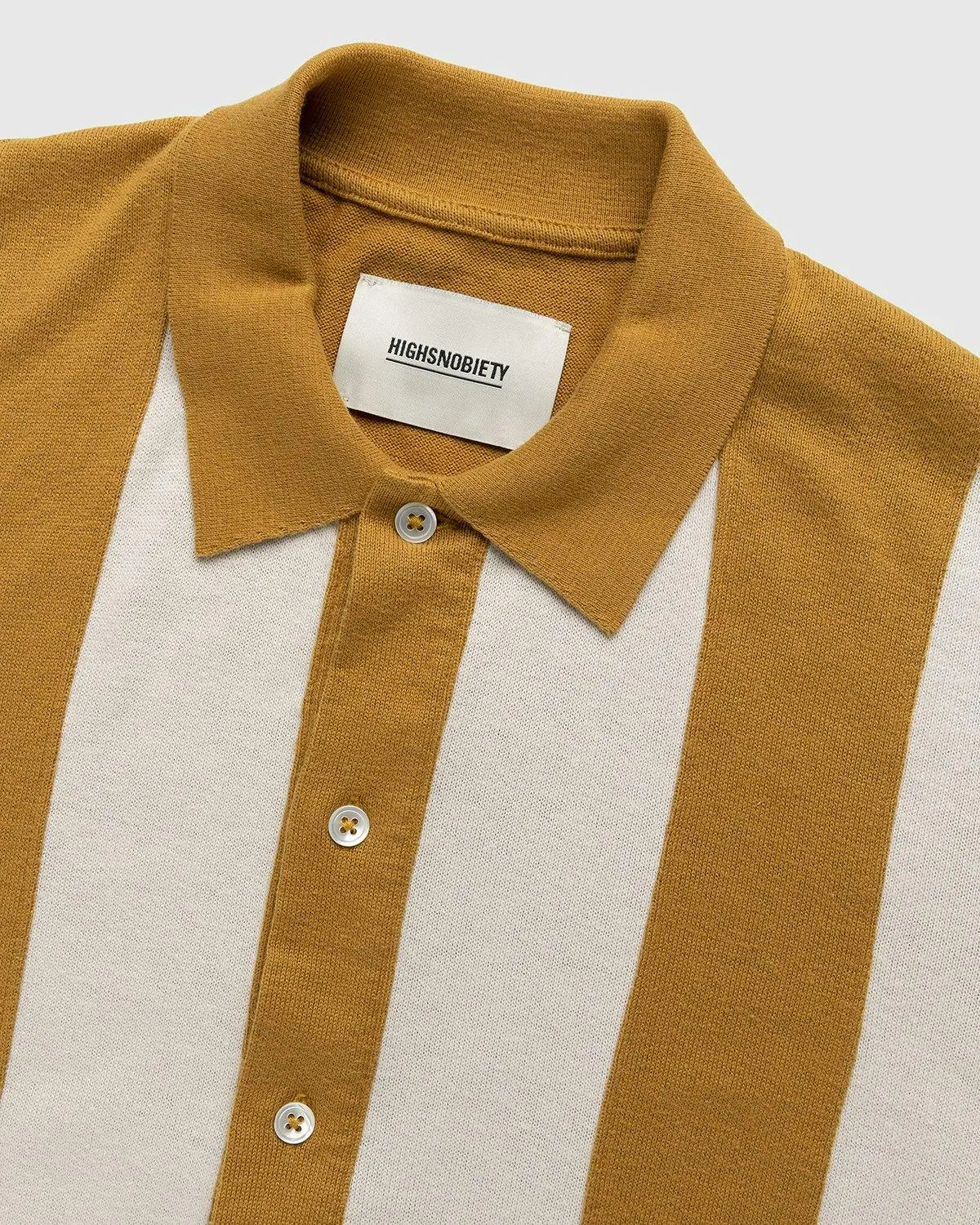 Highsnobiety – Knit Bowling Shirt Beige Brown | Highsnobiety Shop