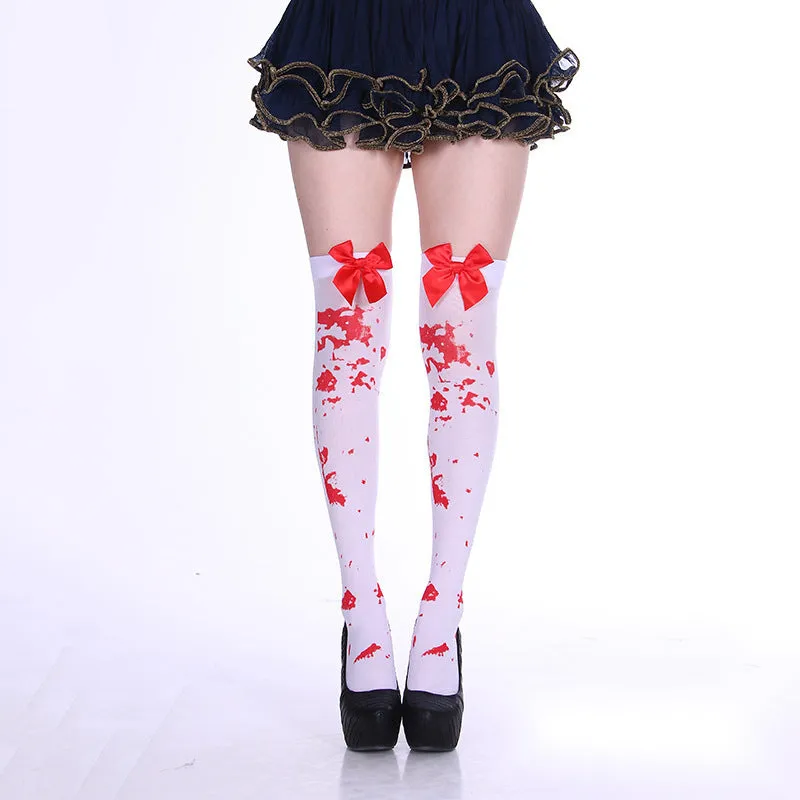 INS PUNK BOW SOFTGIRL Y2K KNEE SOCKS BY90194