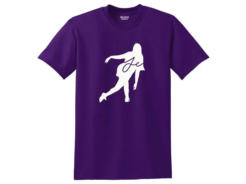 Jacqueline Evans CoolWick Bowling 50/50 T-Shirt Purple White