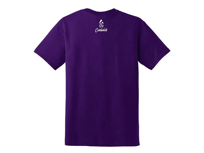 Jacqueline Evans CoolWick Bowling 50/50 T-Shirt Purple White