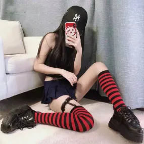 JAPANESE COS STRIPED KNEE SOCKS BY64024