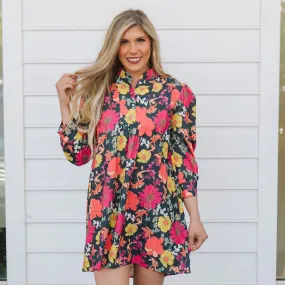 Karis Vintage Petals Ash Dress