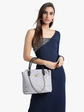 Kazo Grey Solid Handbag