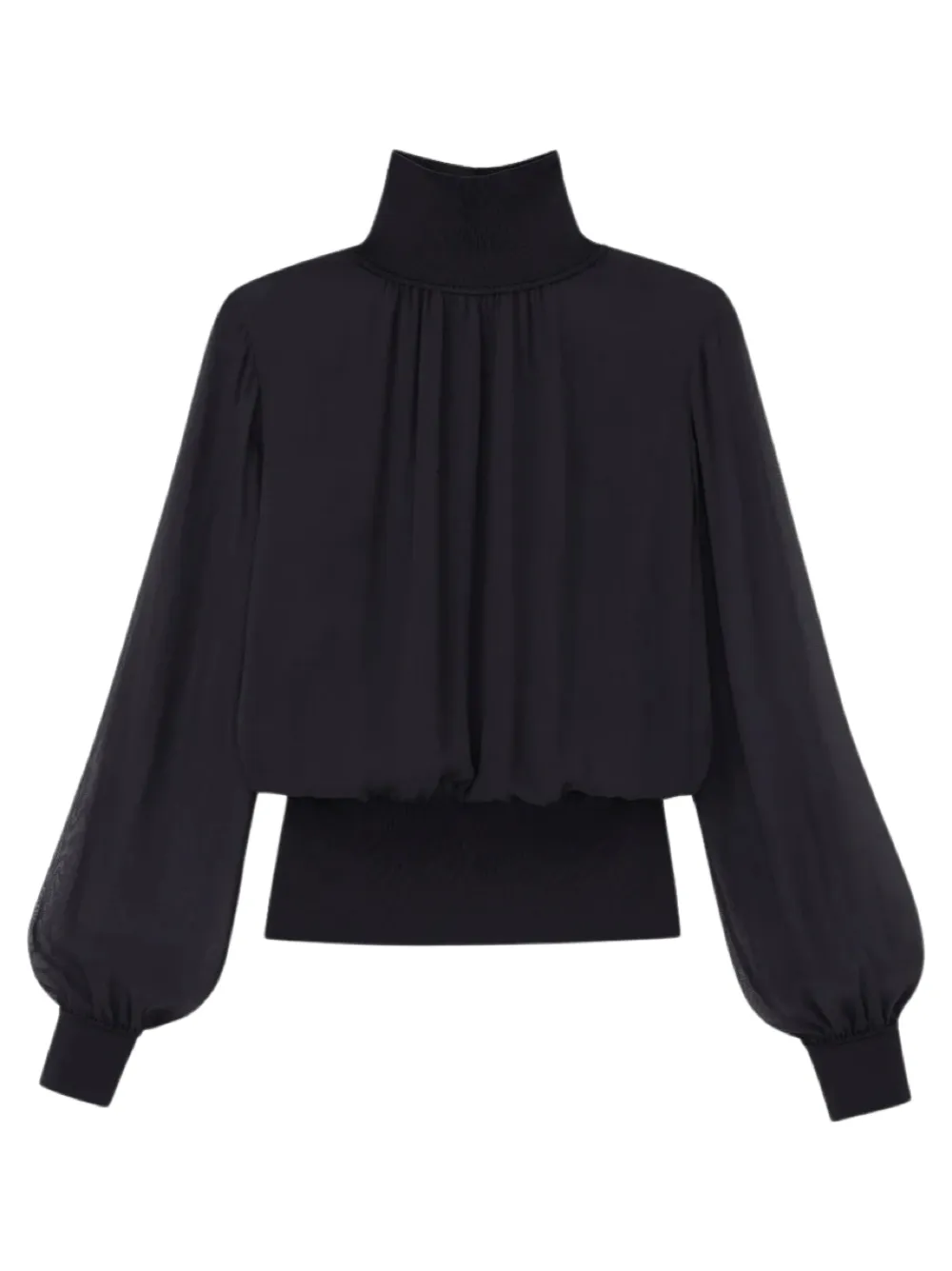 Lafayette 148 Turtleneck Blouse With Knit (More Colors)