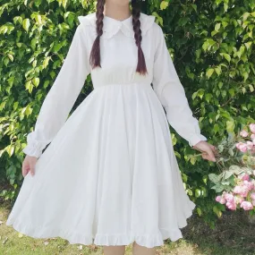 Layla White Vintage-Style Tea Party Dolly Dress