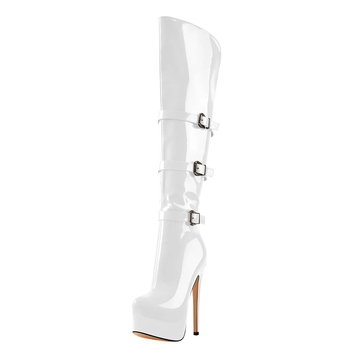 Leather Platform High Over The Knee High Heel Boot