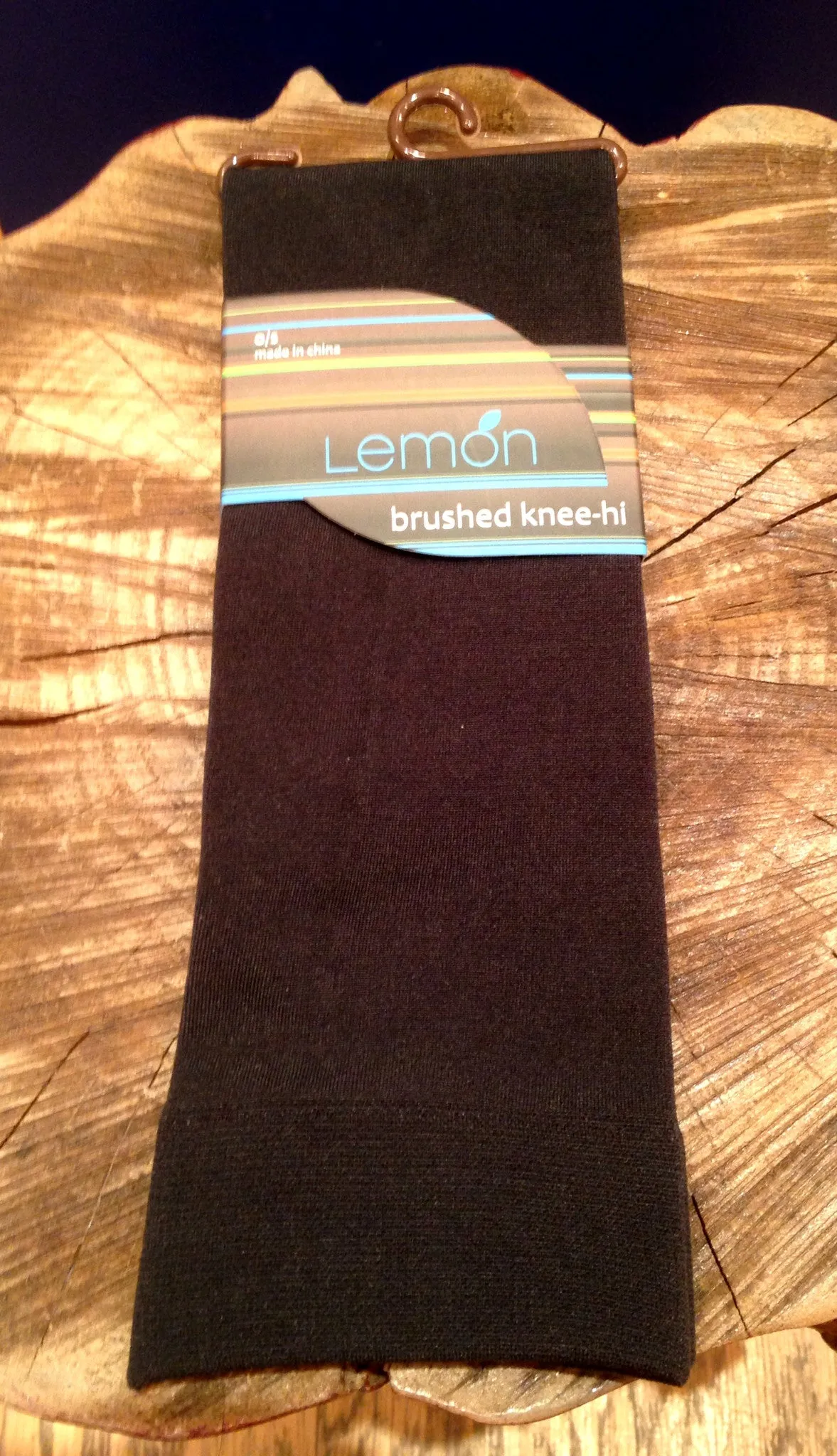 Lemon Brushed Knee-hi Socks - L1000 Pewter