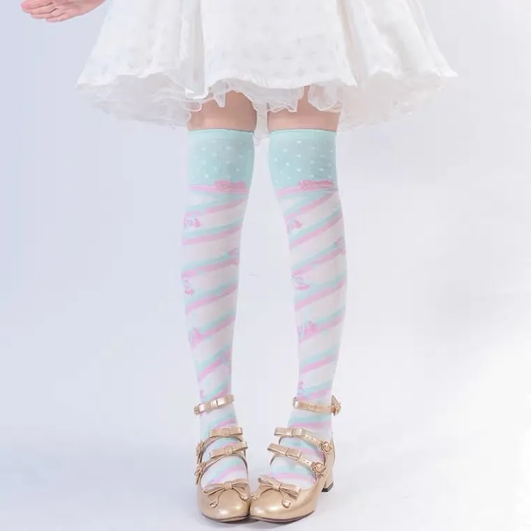 Lolita little candy over the knee thigh socks