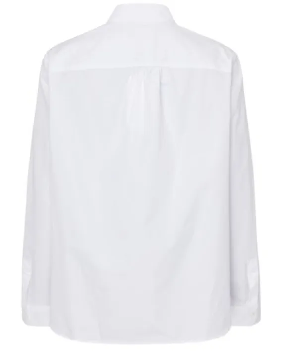 MAISON KITSUNE  |Long Sleeves Plain Cotton Logo Shirts & Blouses