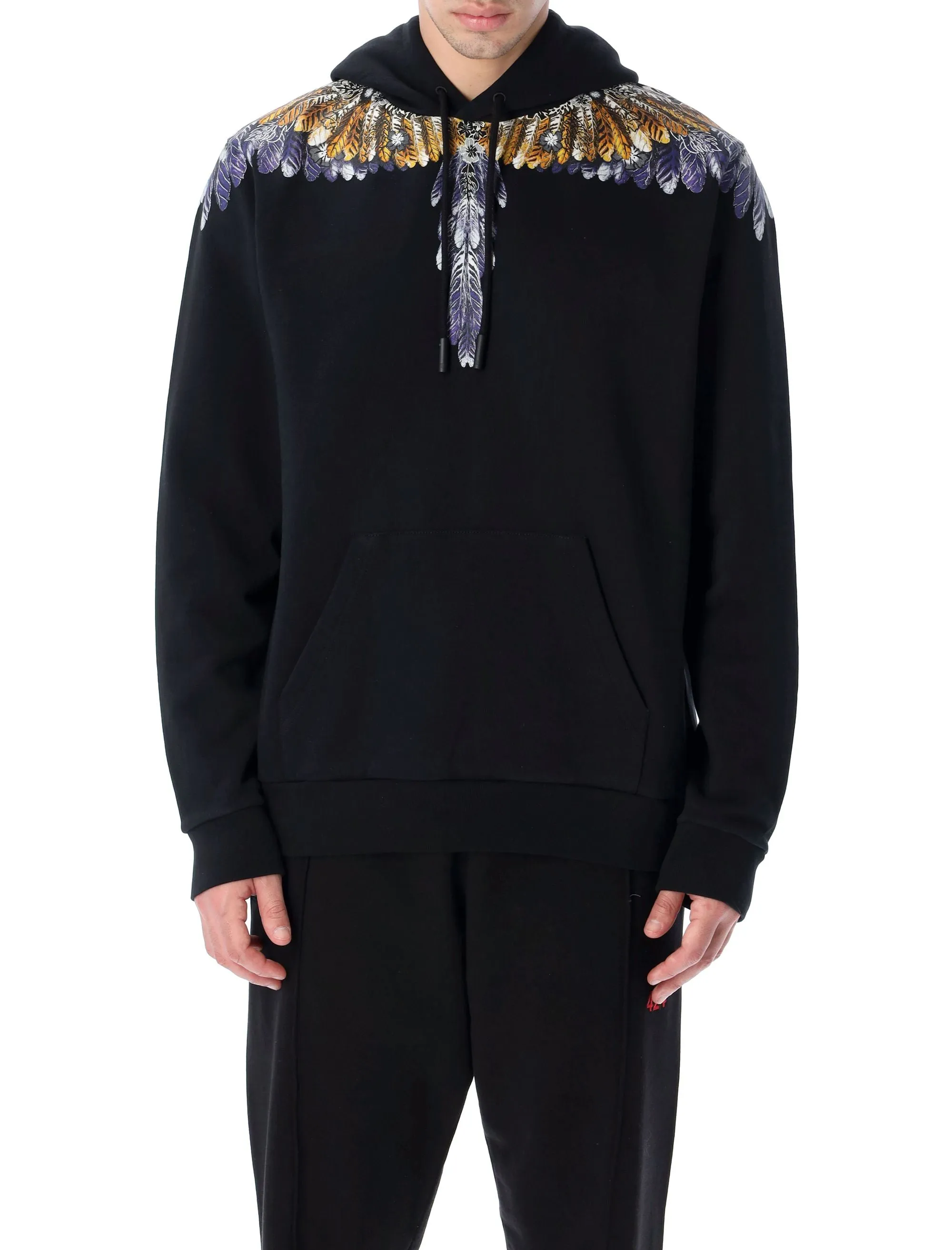 Marcelo Burlon County Of Milan Wings Printed Straight Hem Hoodie