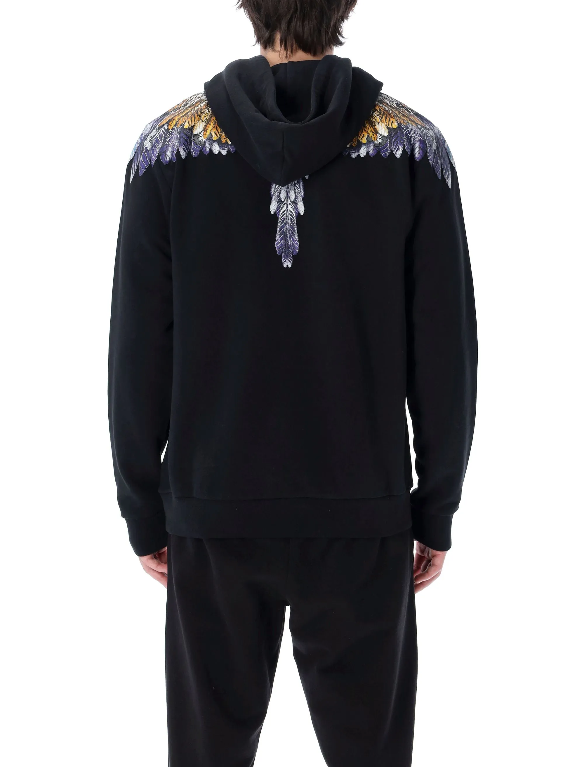 Marcelo Burlon County Of Milan Wings Printed Straight Hem Hoodie