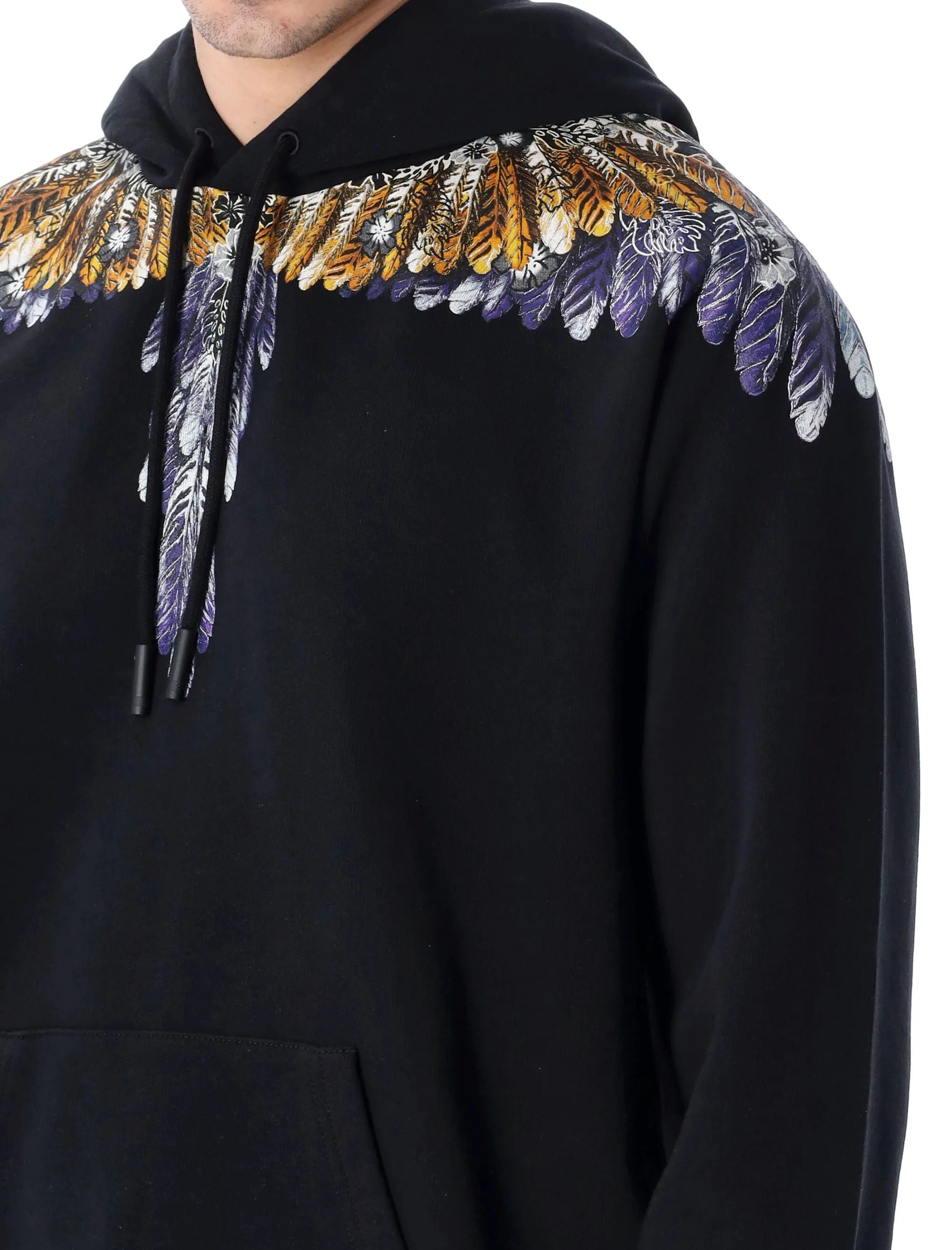 Marcelo Burlon County Of Milan Wings Printed Straight Hem Hoodie