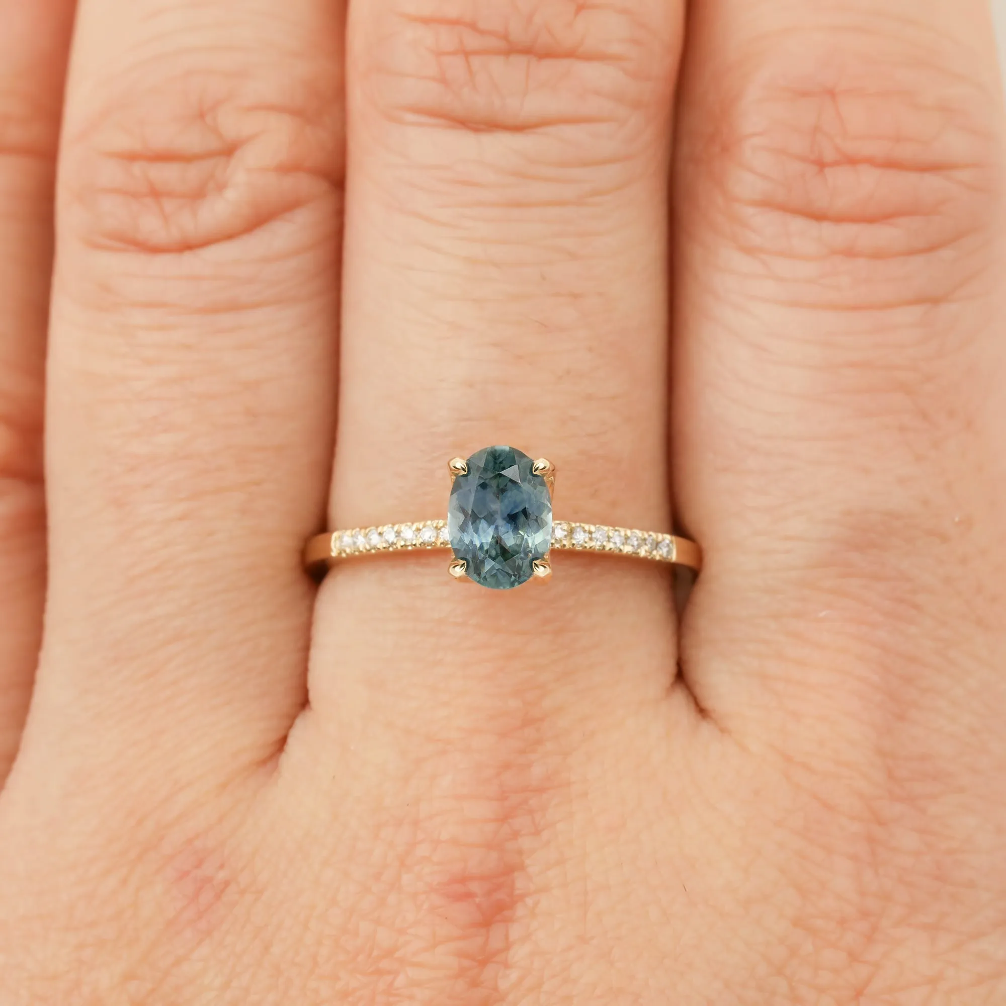 Maria Ring - 1.0ct Blue Montana Sapphire (One of a kind)