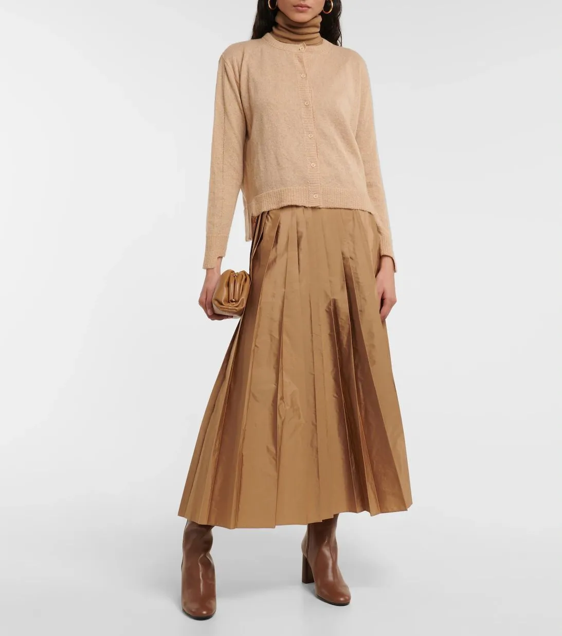 MaxMara  |Casual Style Long Sleeves Plain Cotton Elegant Style