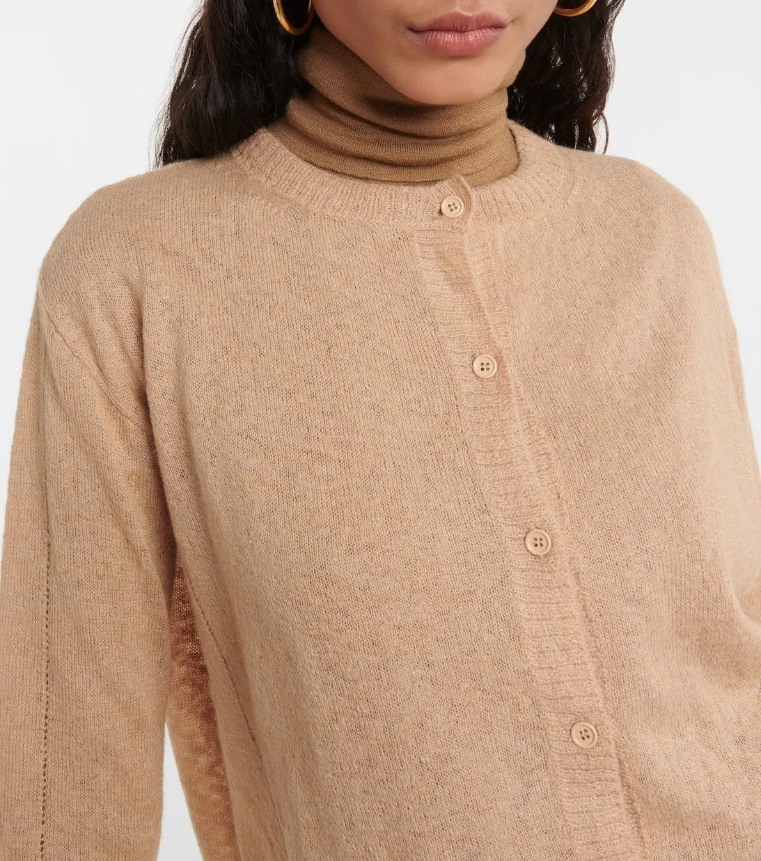 MaxMara  |Casual Style Long Sleeves Plain Cotton Elegant Style