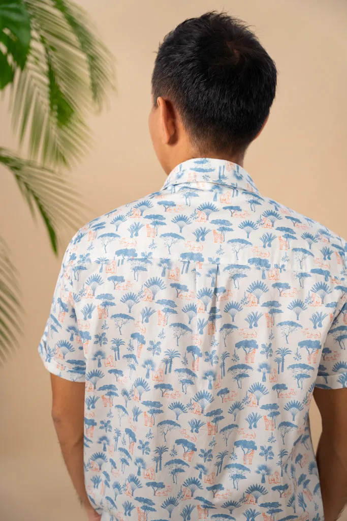 Men's Shirt - Blue Safari