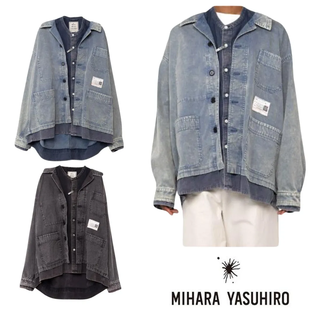 MIHARAYASUHIRO  |Long Sleeves Plain Cotton Logo Shirts