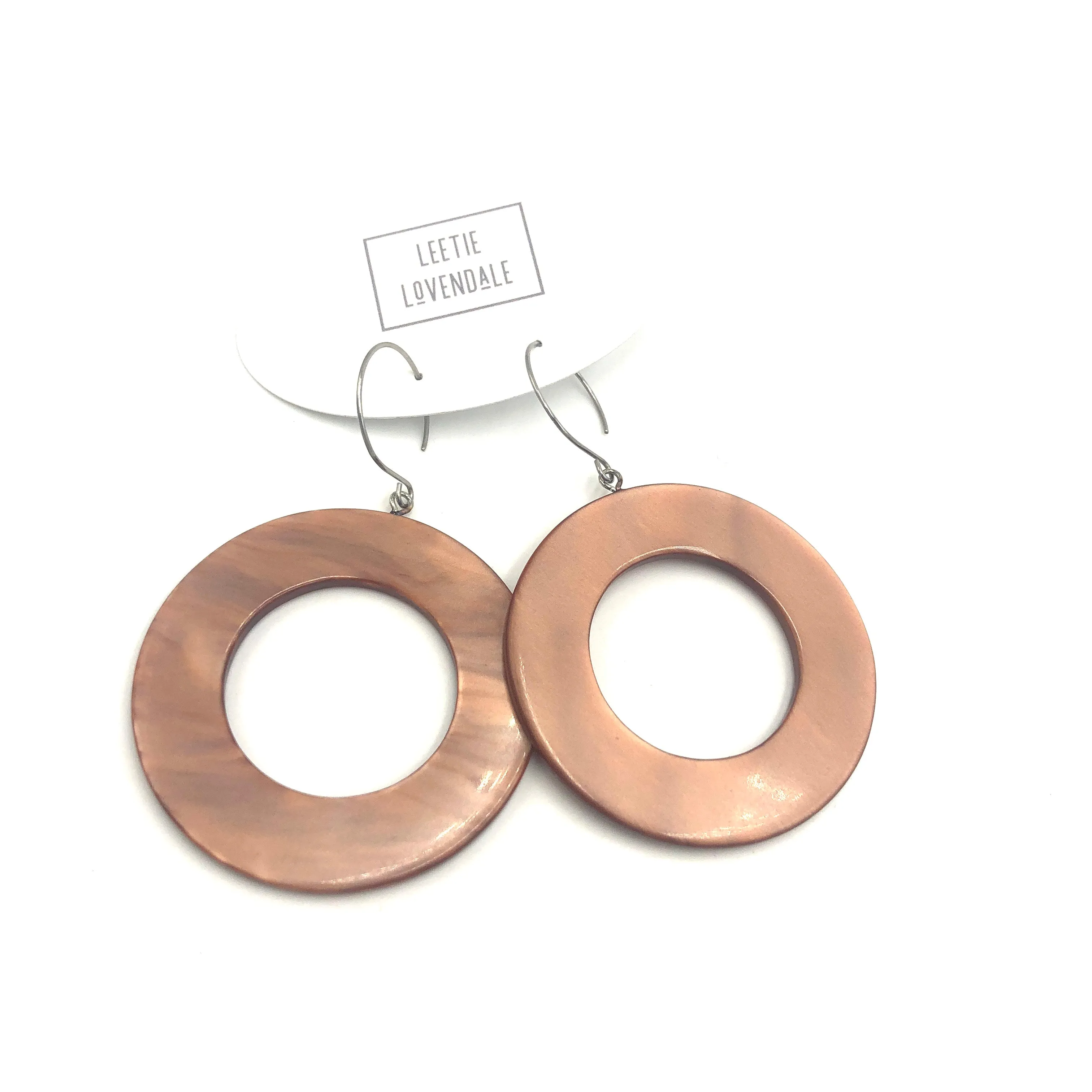 Mink Silk Jumbo Donut Drop Earrings