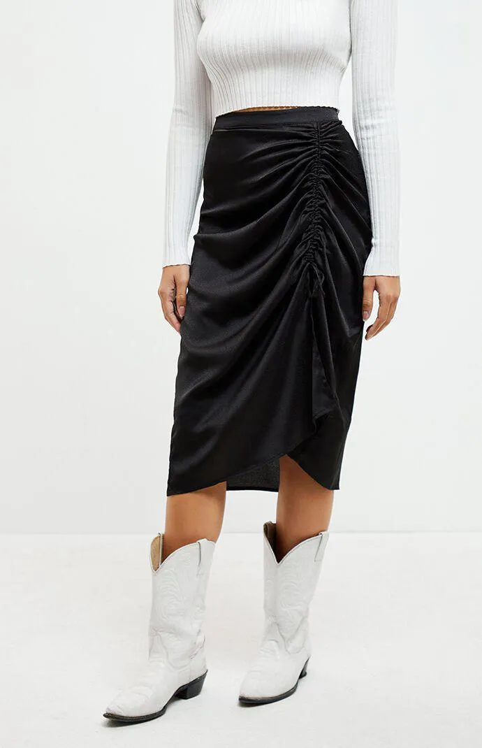 Minkpink Last Song Draw String Midi Skirt