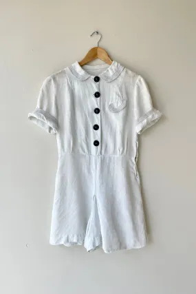 Minnie 1930s Linen Playsuit