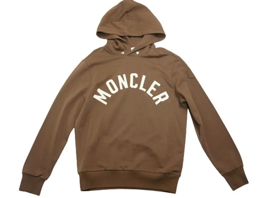 MONCLER  |M-XXL ◆ MONCLER HOODIE College Logo Sweatshirt Brown Men's