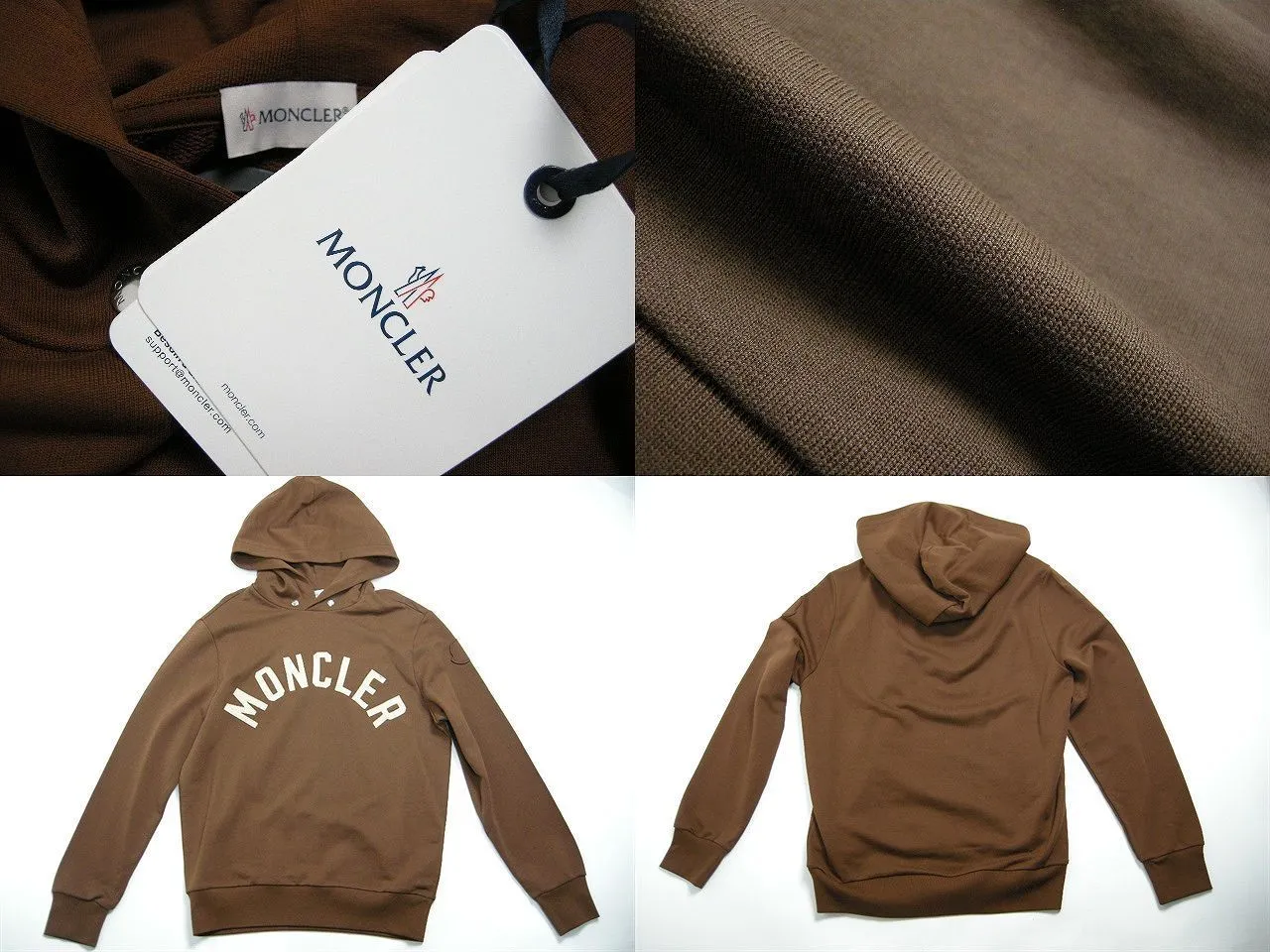 MONCLER  |M-XXL ◆ MONCLER HOODIE College Logo Sweatshirt Brown Men's