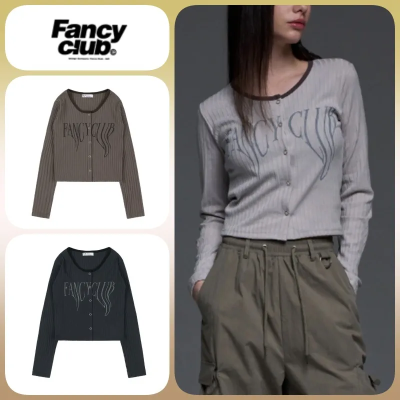 NASTY FANCY CLUB  |Long Sleeves Logo Cardigans