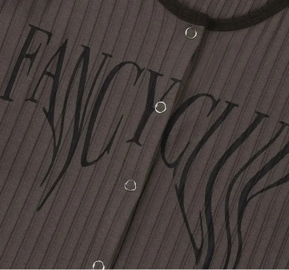 NASTY FANCY CLUB  |Long Sleeves Logo Cardigans