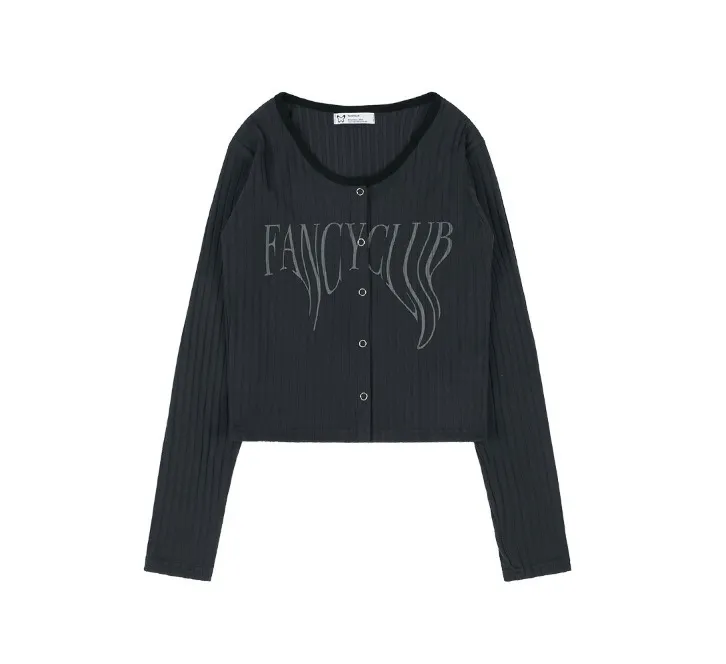 NASTY FANCY CLUB  |Long Sleeves Logo Cardigans