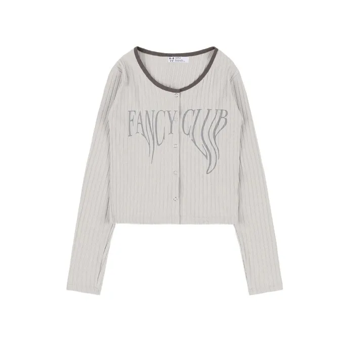 NASTY FANCY CLUB  |Long Sleeves Logo Cardigans