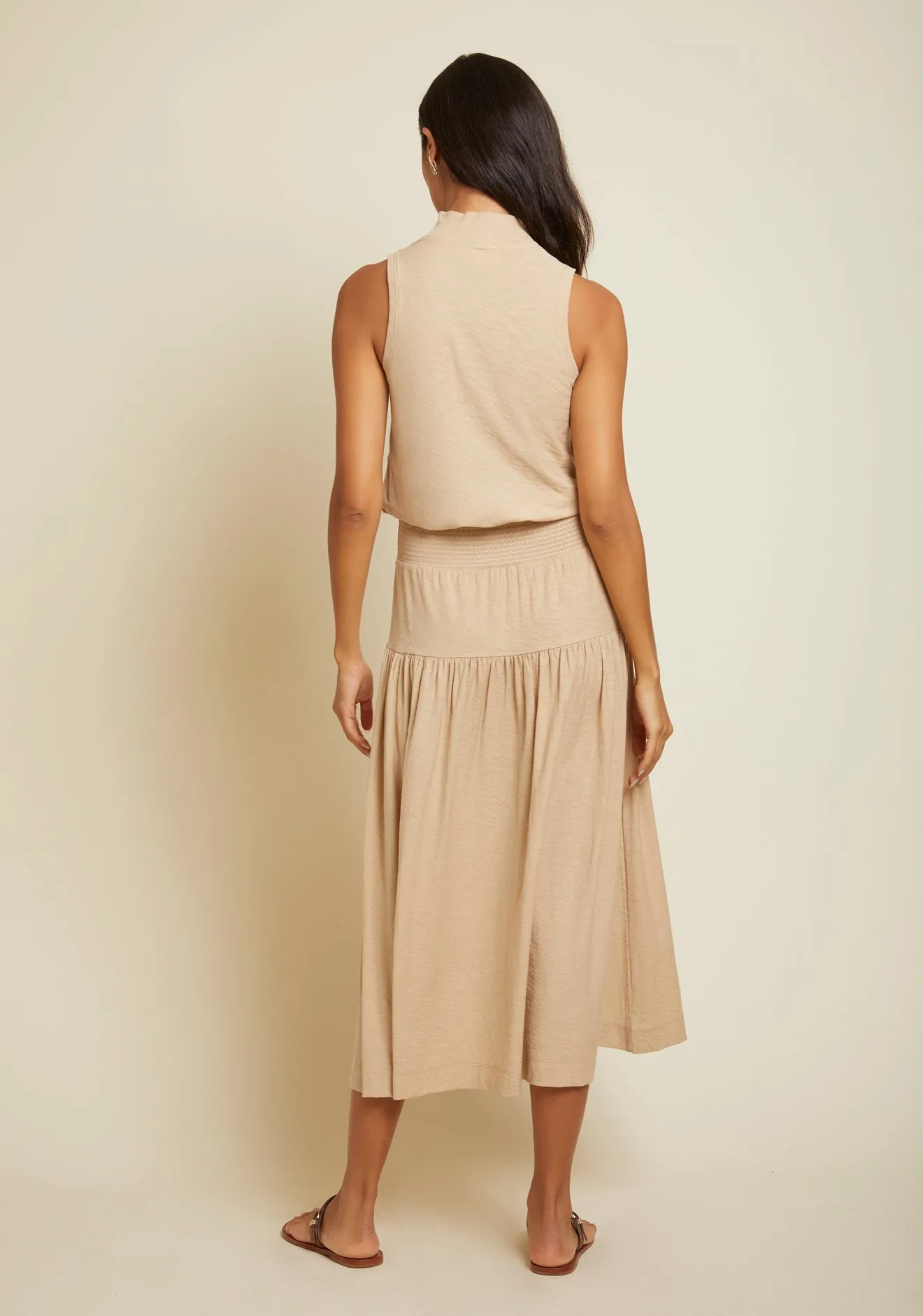 Nation LTD - Margot Turtleneck Tank Dress - Toasted Marshmallow