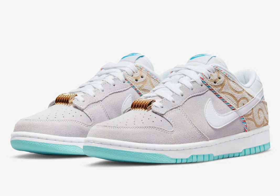 Nike SB Dunk Low Barbershop Grey White Red Blue DH7614-500