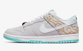 Nike SB Dunk Low Barbershop Grey White Red Blue DH7614-500