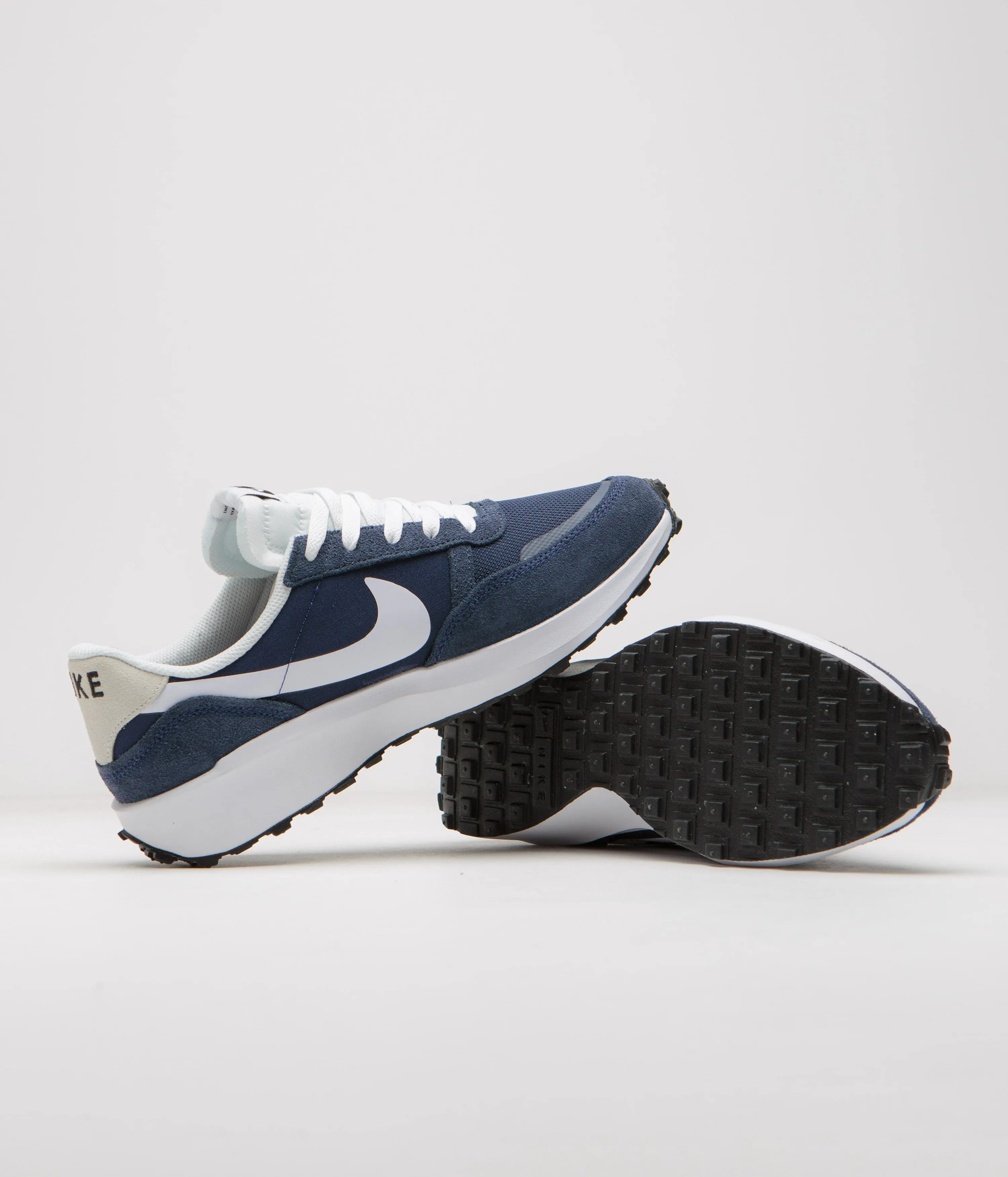 Nike Waffle Nav Shoes - Midnight Navy / White - Obsidian