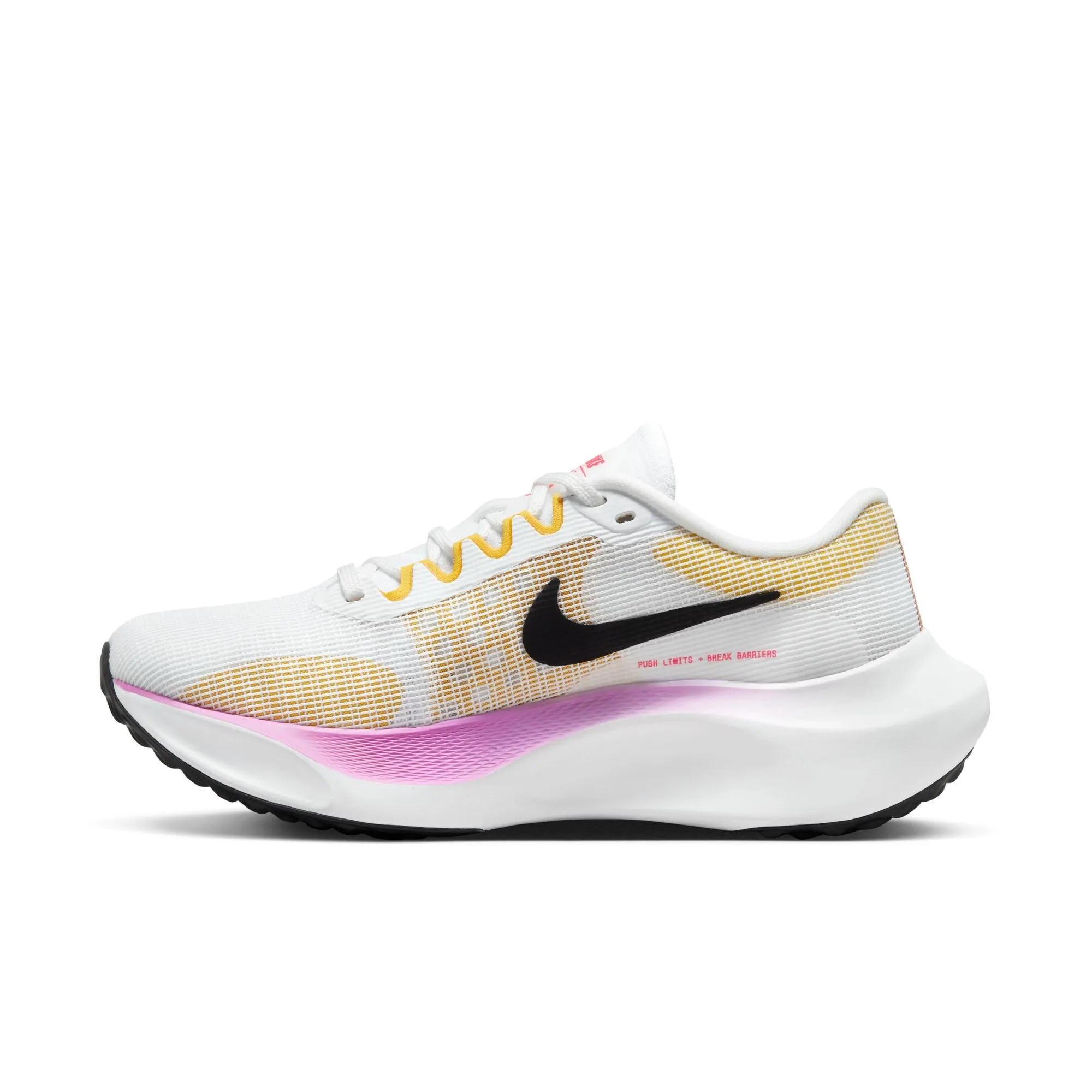 Nike Zoom Fly 5 (B Width)- White/Rush Fuschsia (Womens)