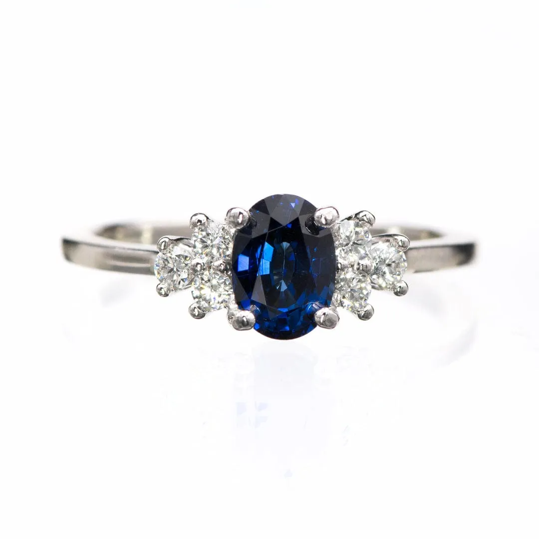 Oval Cut Lab Created Blue Sapphire Gemstone