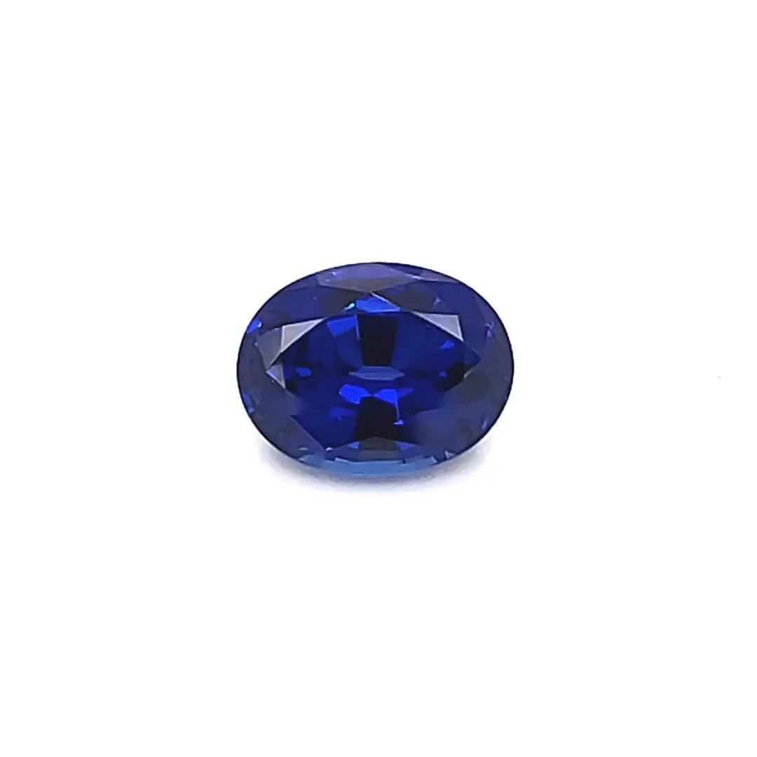 Oval Cut Lab Created Blue Sapphire Gemstone