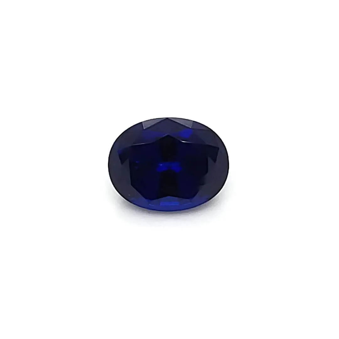 Oval Cut Lab Created Blue Sapphire Gemstone