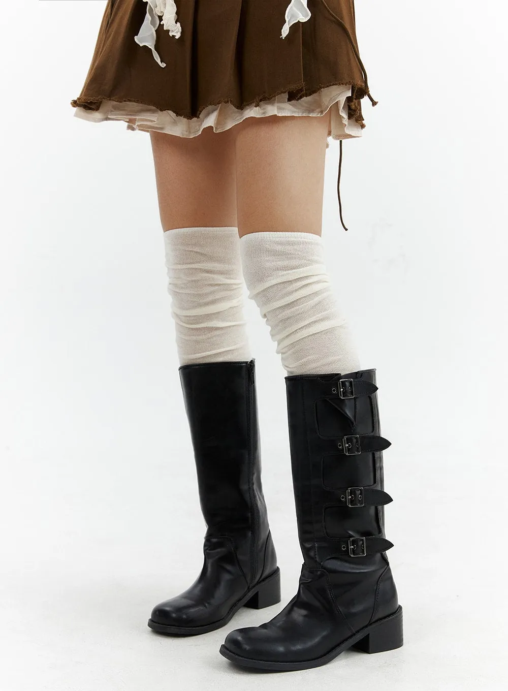 Over-the-Knee Solid Socks CJ425