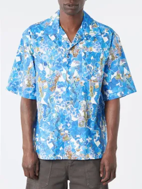 Poplin Bowling Shirt with Allegro Blues Print