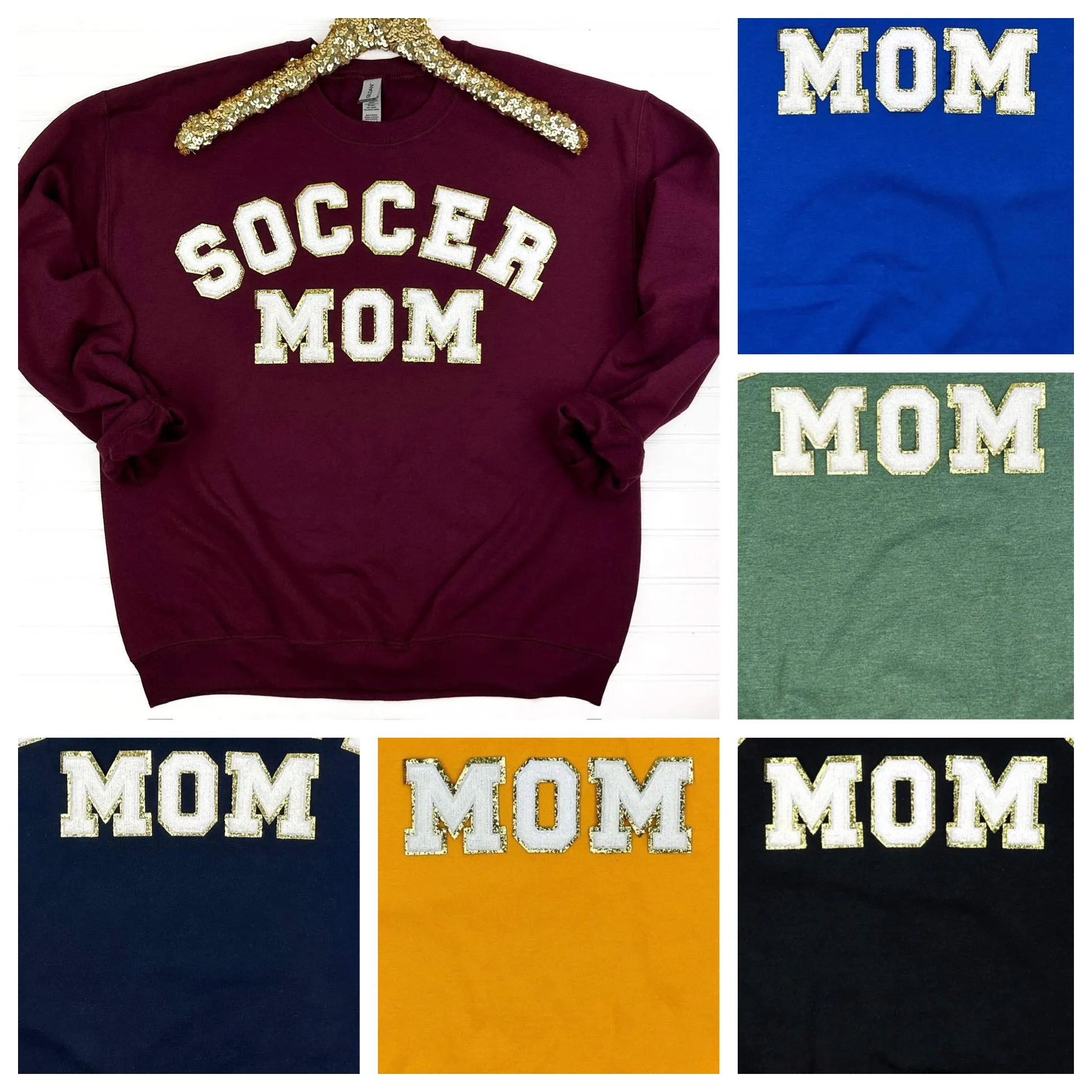 PREORDER: Soccer Mom Chenille Patch Sweatshirt