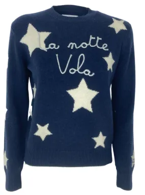 PULLOVER DONNA BLU  LA NOTTE VOLA