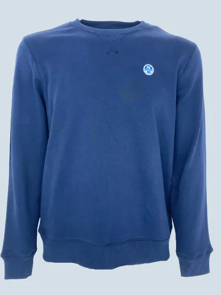 PULLOVER UOMO BLU 100% COTONE