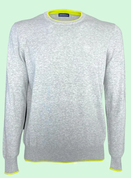 PULLOVER UOMO GRIGIO 100% COTONE