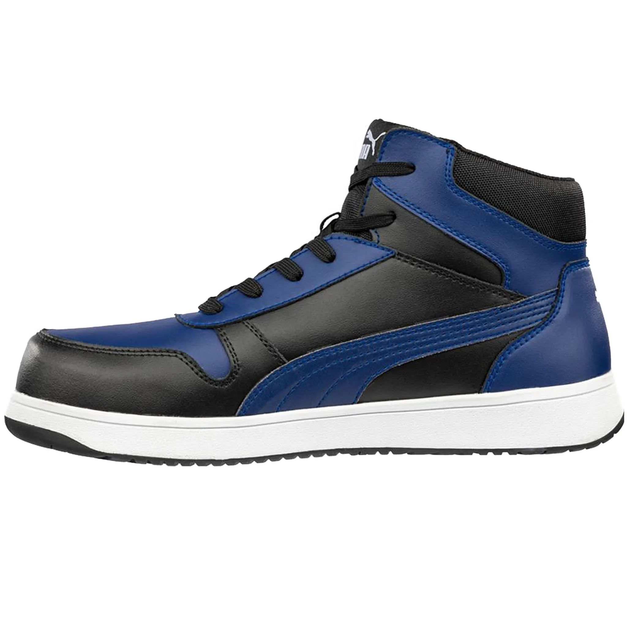 Puma Men's 630075 Frontcourt Blue Black Mid Safety Composite Toe Slip Resistant EH Work Shoes