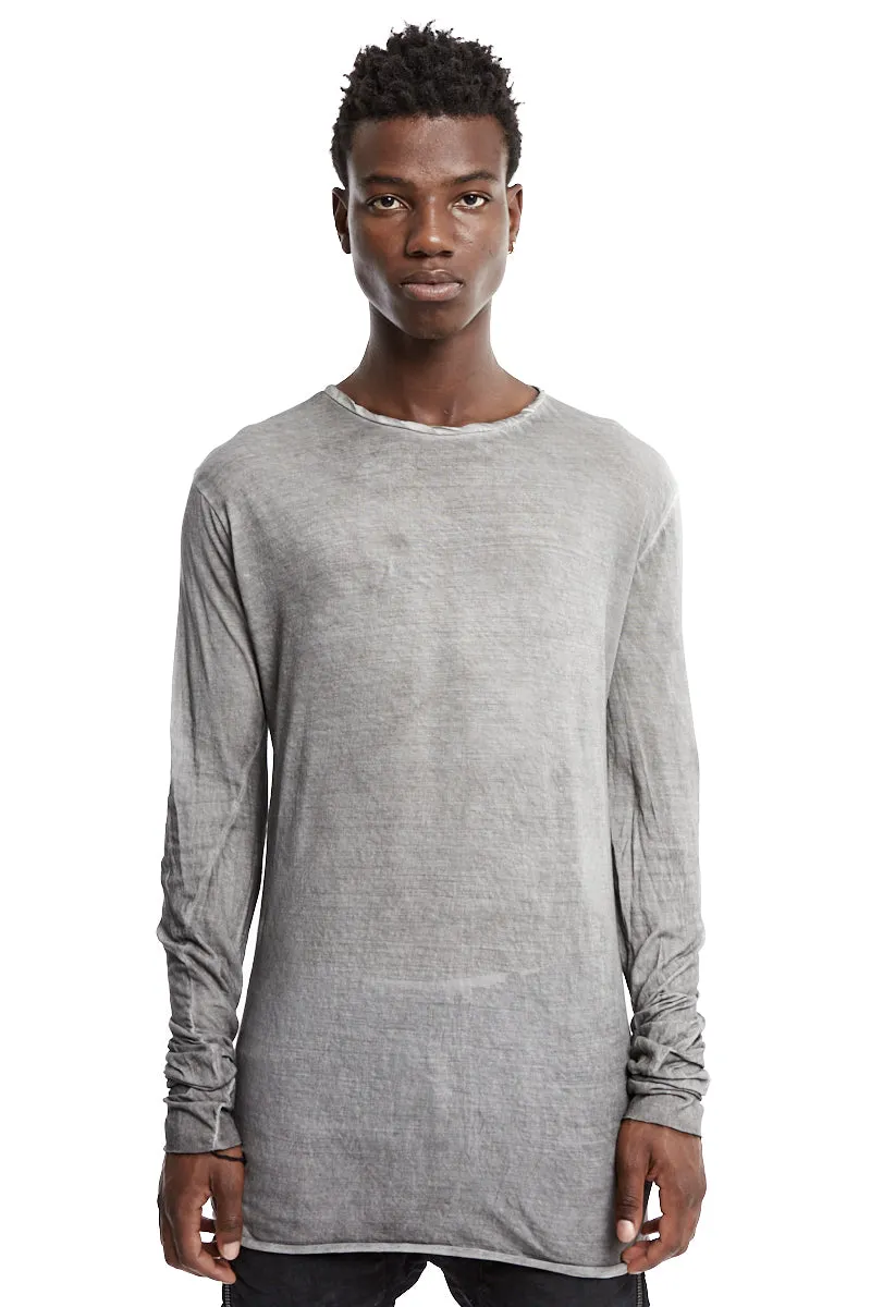 RESIN GREY LIGHTWEIGHT LONG SLEEVES TOP