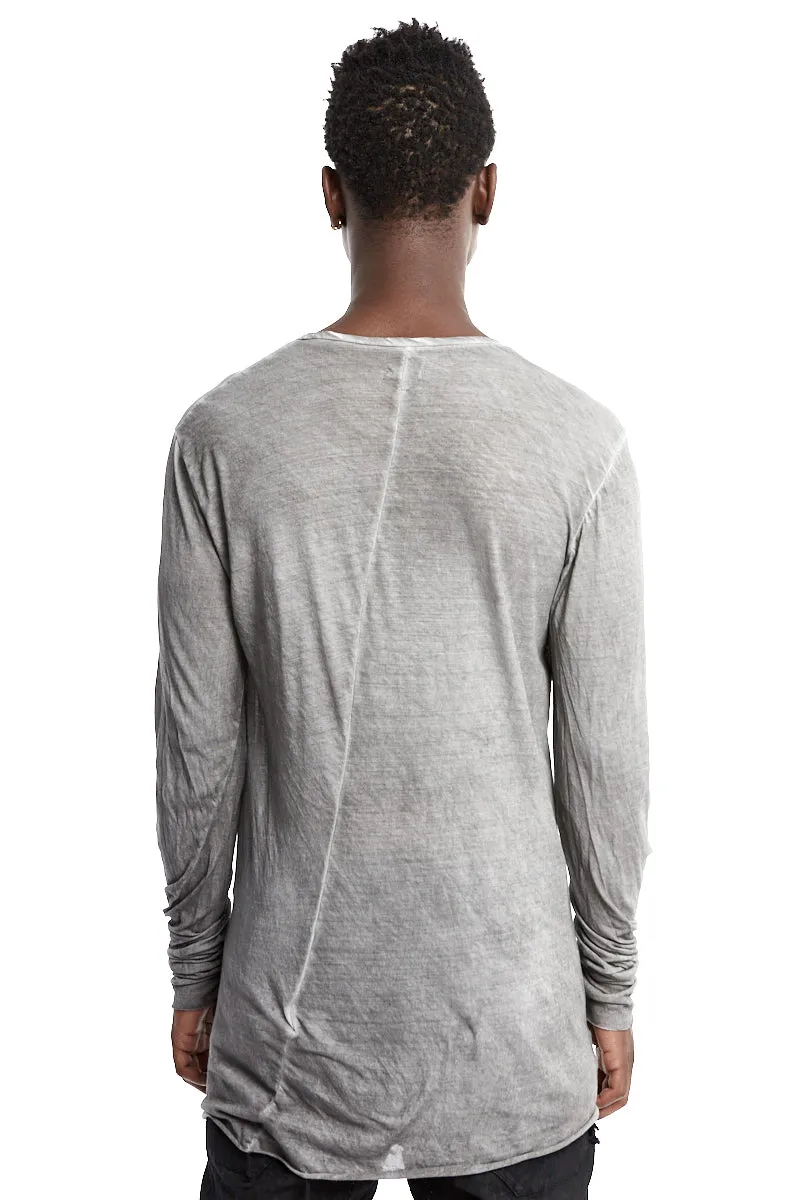 RESIN GREY LIGHTWEIGHT LONG SLEEVES TOP