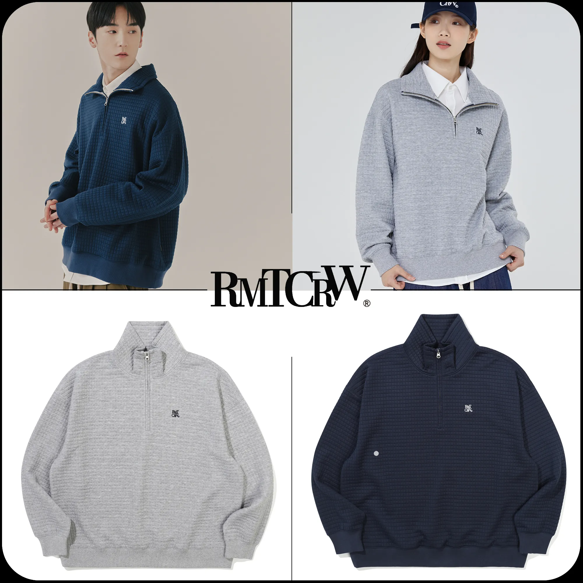 ROMANTIC CROWN  |[ROMANTIC CROWN]★WAFFLE EMBOSS TURTLENECK