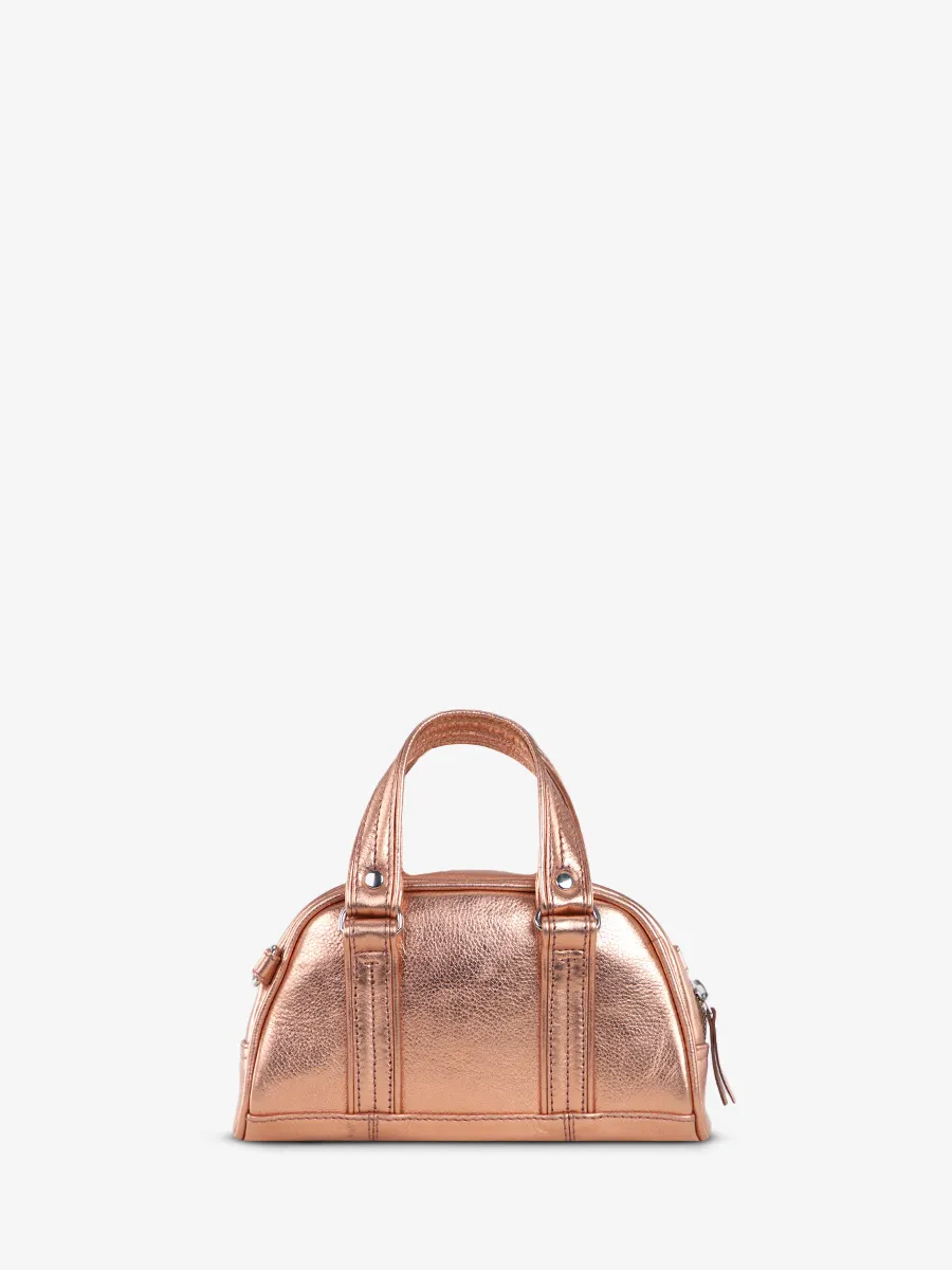 Rose Gold Metallic Leather for Women - LeMini Bowling Rose Gold | PAUL MARIUS