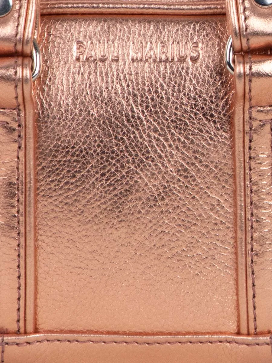 Rose Gold Metallic Leather for Women - LeMini Bowling Rose Gold | PAUL MARIUS